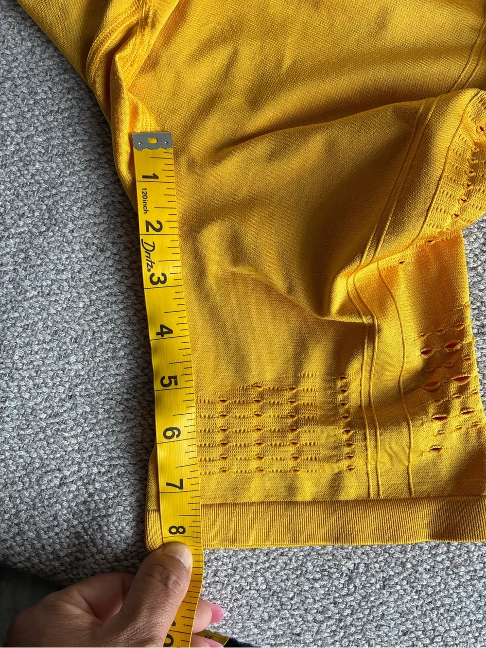 Gymshark Seamless Biker Shorts Women M .Mustard Yellow High Waisted Activewear.